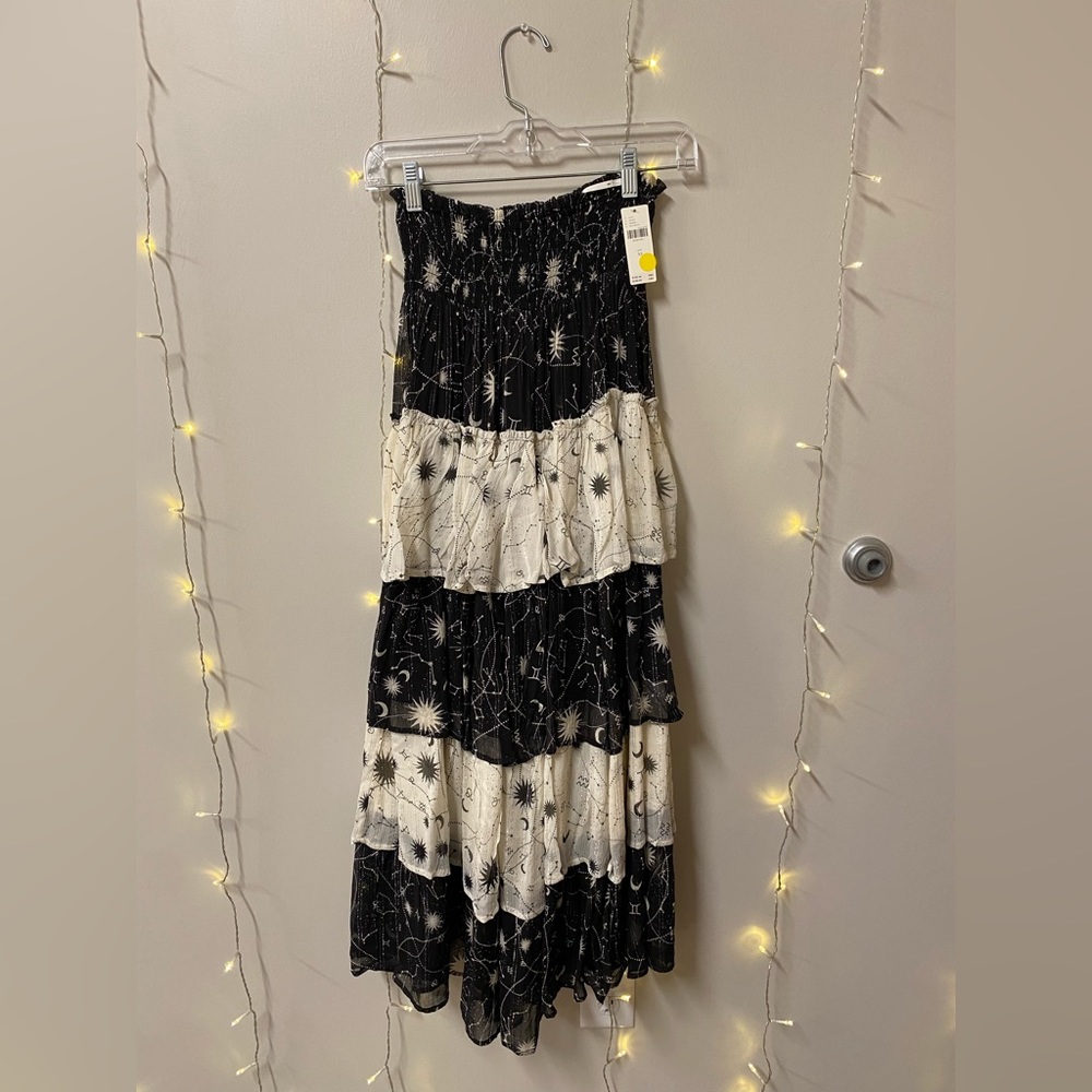 Anthropology Maxi Layer Star Skirt